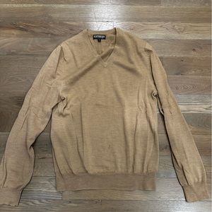 Express Camel Merino Italian Wool Sweater M
